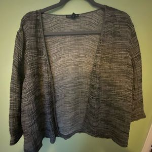 Eileen Fisher Gray Linen Cardigan